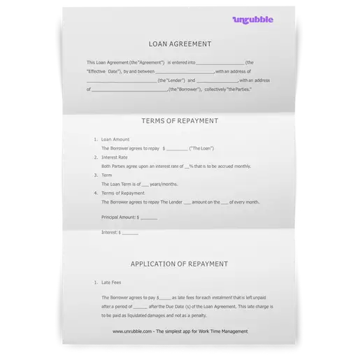 loan agreements templates