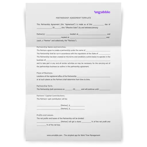 Business Partnership Template Free Download