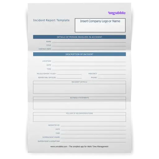 Incident Report Template Download