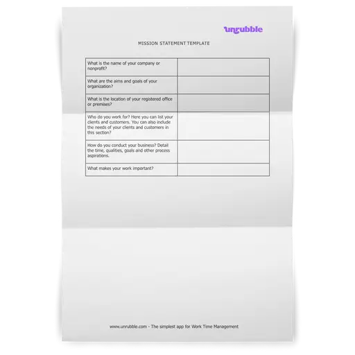 Mission Statement Template Free Download