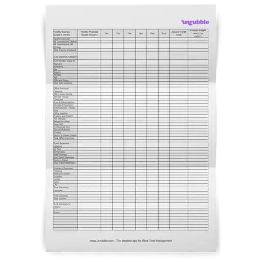 Budget Template Free Download