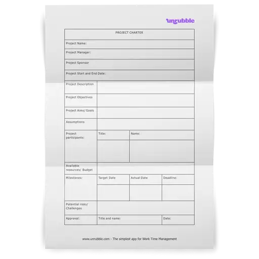 Project Charter Template Free Download