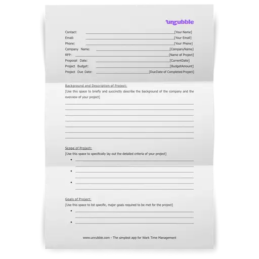 Request For Proposal Template Free Download