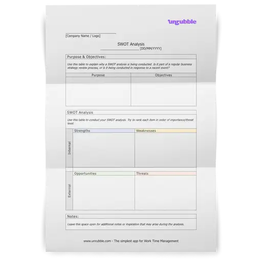 SWOT Template Free Download