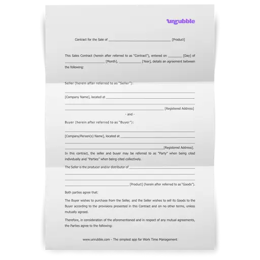 Sales Contract Template Download