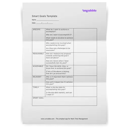 Smart Goals Template