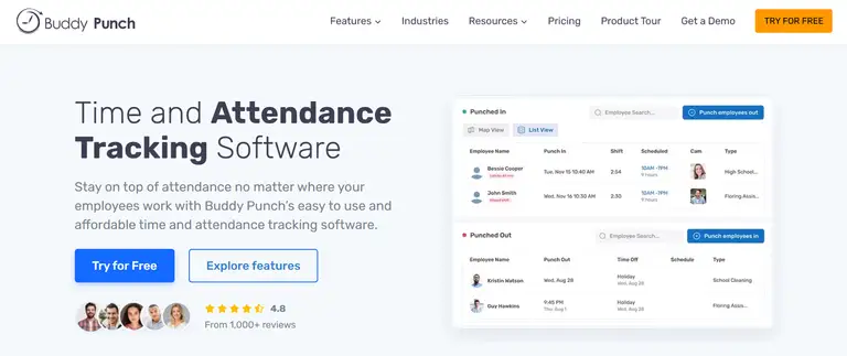 BuddyPunch online attendance tracker