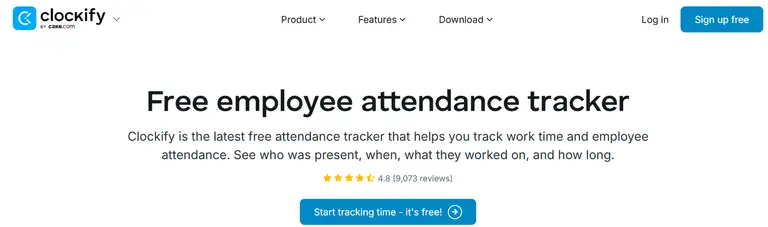 Clockify online attendance tracker