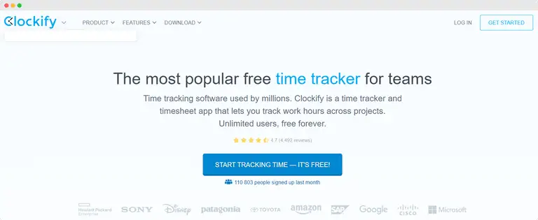 Clockify remote employee time tracking