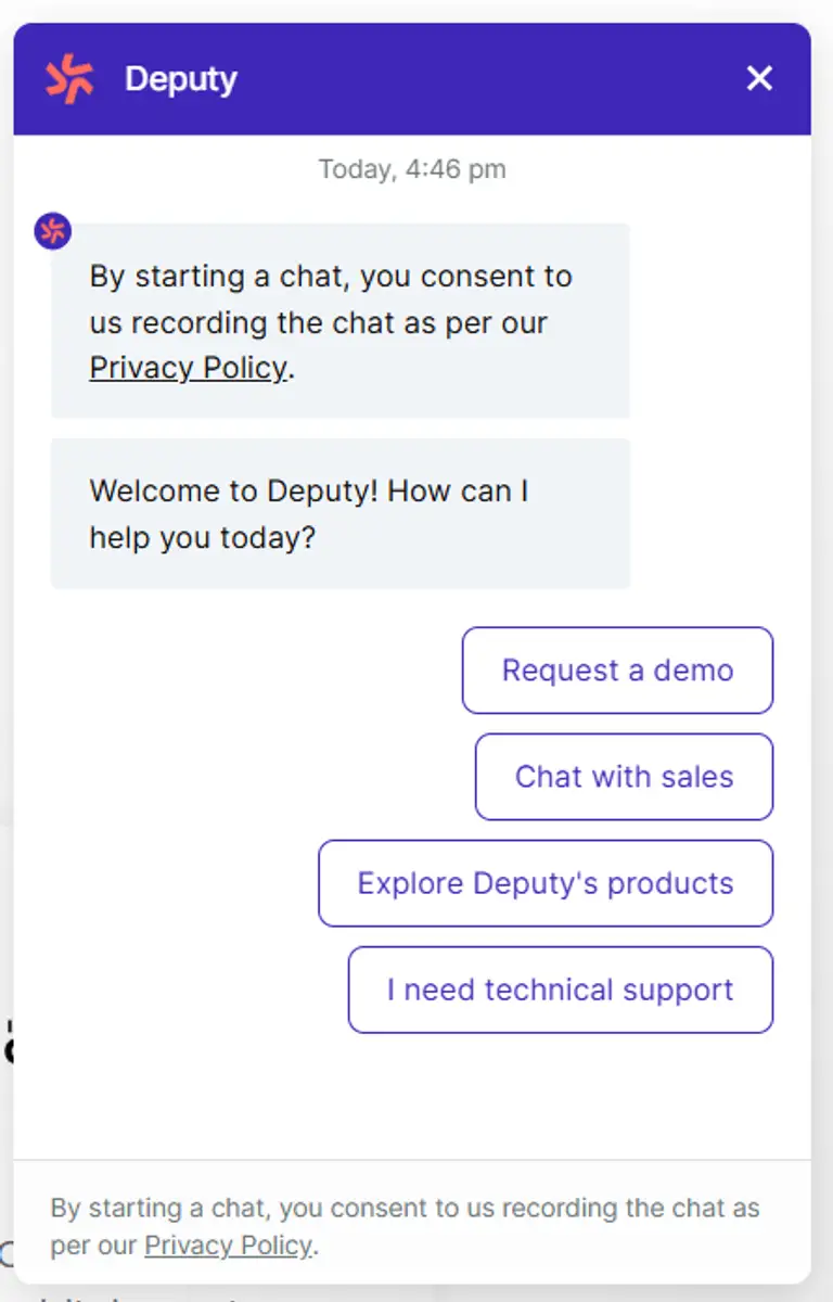 Deputy chat