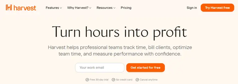 Harvest online attendance tracker
