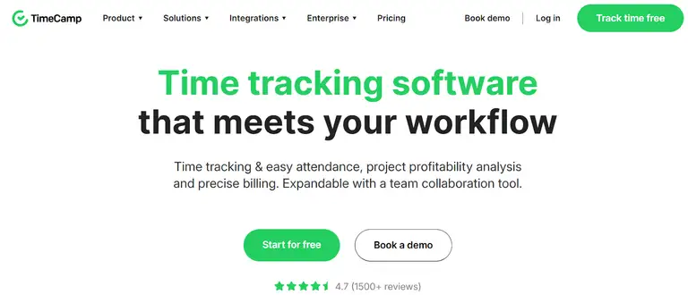 TimeCamp - Toggl Track alternatives