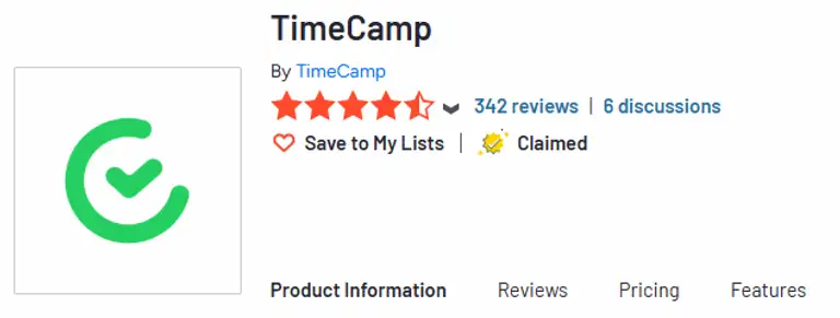 TimeCamp review - Toggl Track alternatives