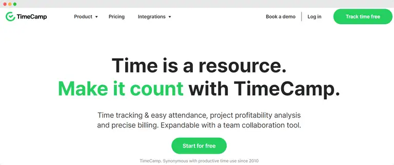 Timecamp remote employee time tracking