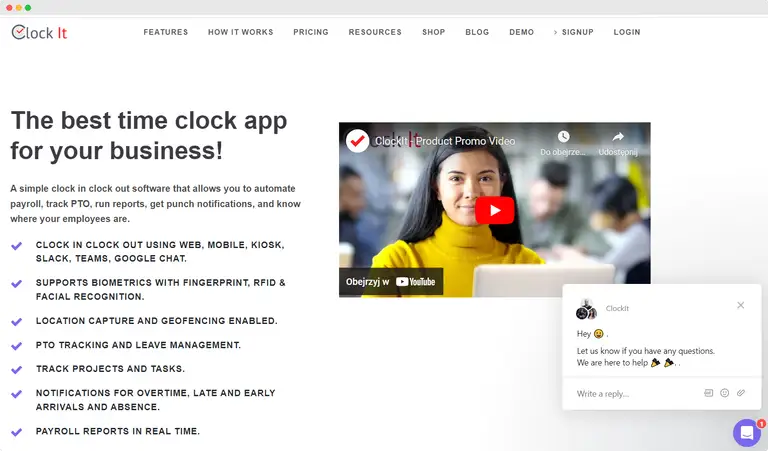 ClockIt time clock kiosk