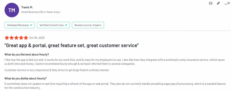 Hourly payroll app