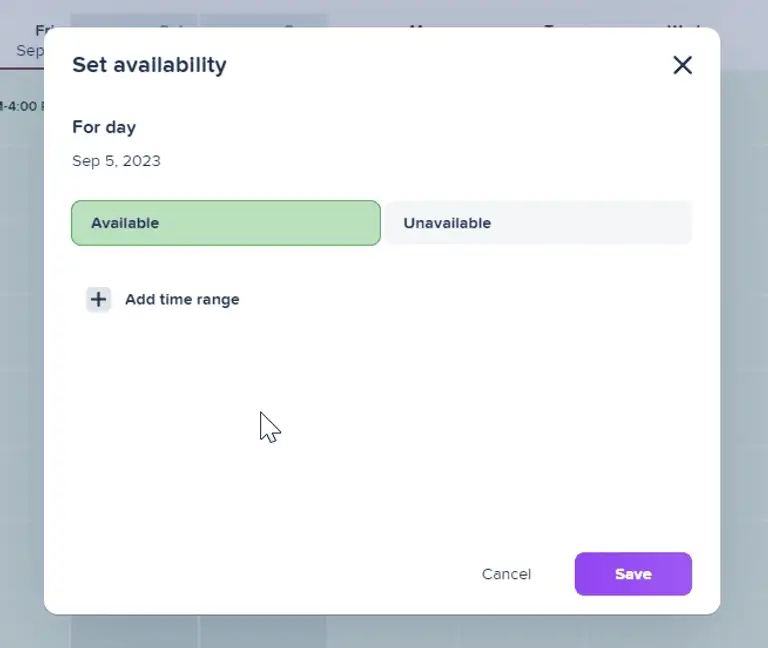 Setting availability in Unrubble for maintaining an engaged workforce and operational efficiency