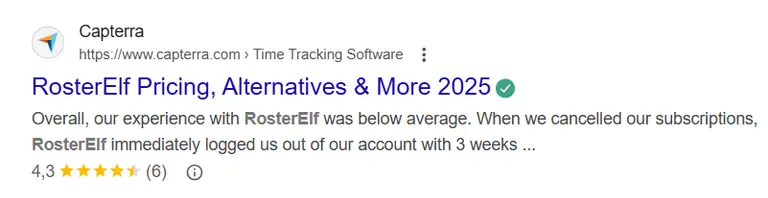 RosterElf user reviews