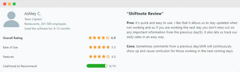 ShiftForce client review