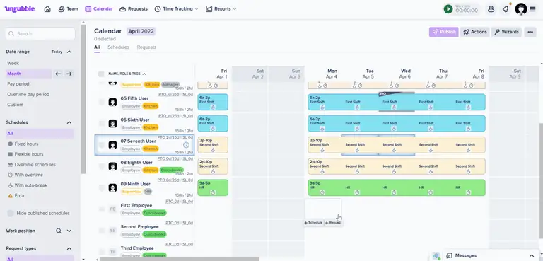 Staff rostering software