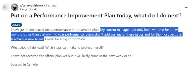 the performance improvement plans