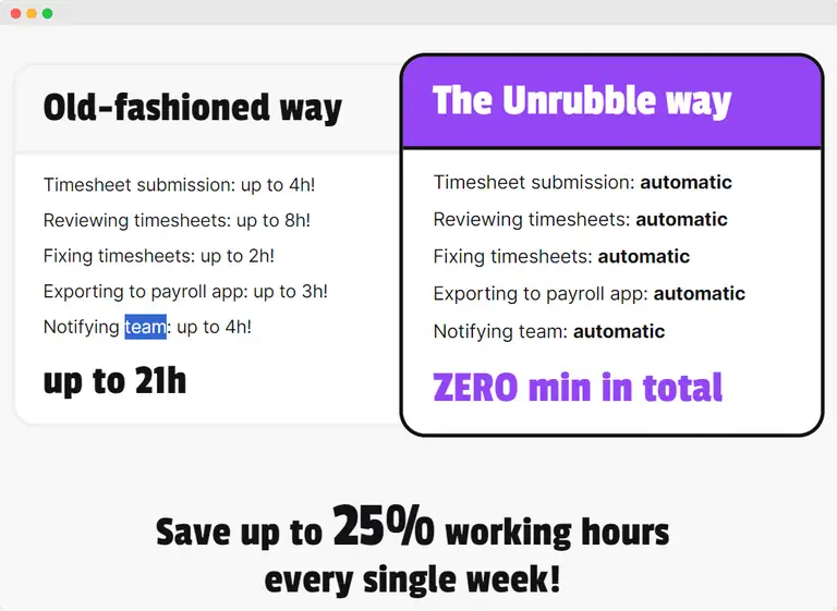 timesheet reminder platform
