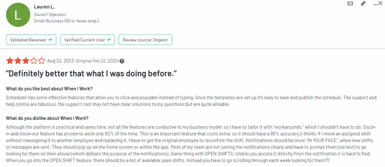 User review of wheniwork