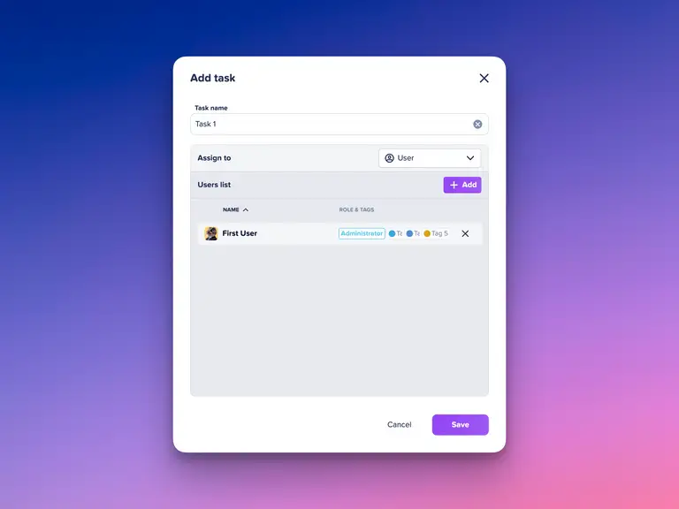 add task for user