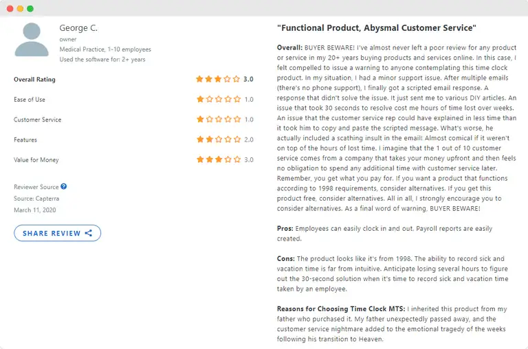TimeClock MTS alternatives