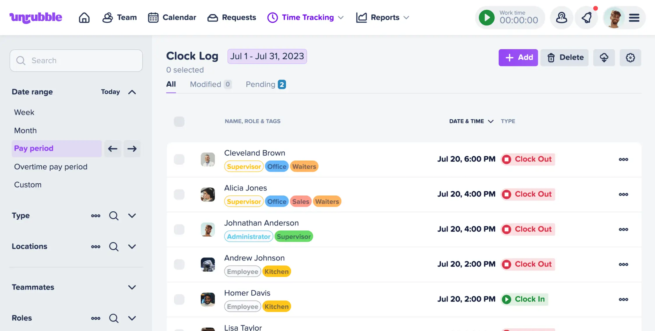 Simplify Time Recording with Digital Timesheets | Unrubble
