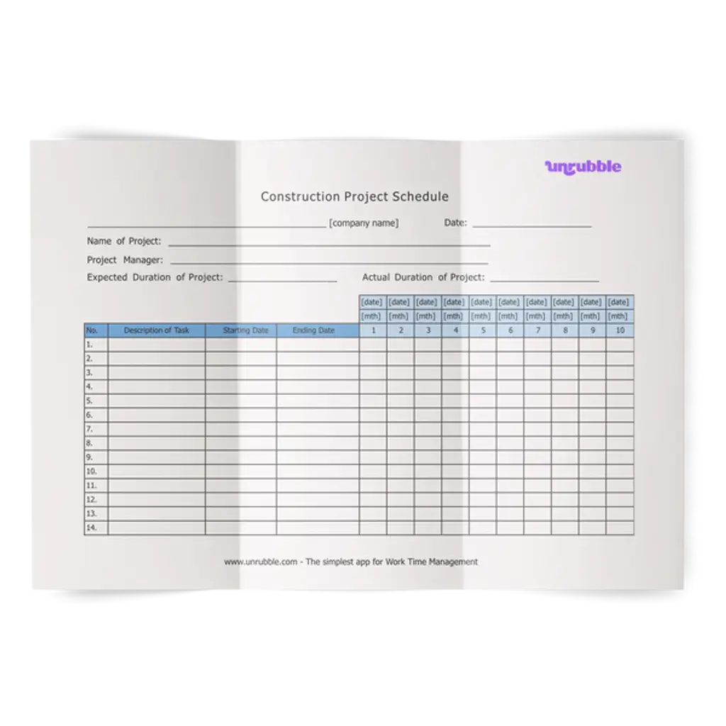Construction Project Template: Free Download | Unrubble Templates